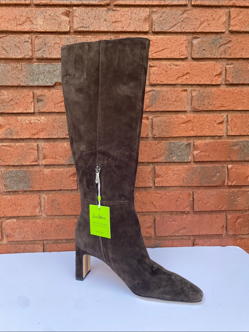 Sam Edelman Brown Suede Knee-High Heeled Boots 9